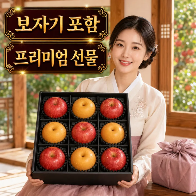 보자기포함 추석 사과 배 선물세트, 5.3kg, 1박스