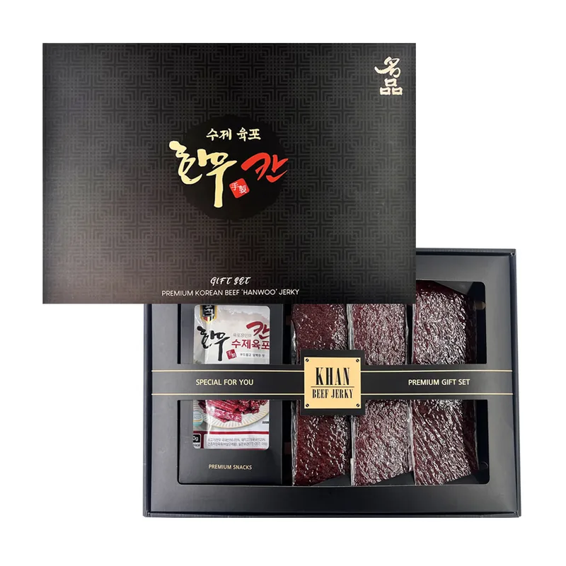 육장인 수제 한우육포 선물세트, 쇼핑백포함, 210g, 1개