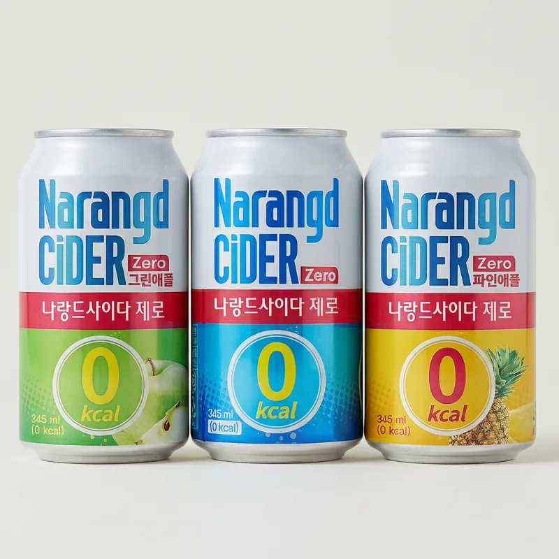 동아오츠카 나랑드사이다 제로, 그린애플, 345ml, 24개