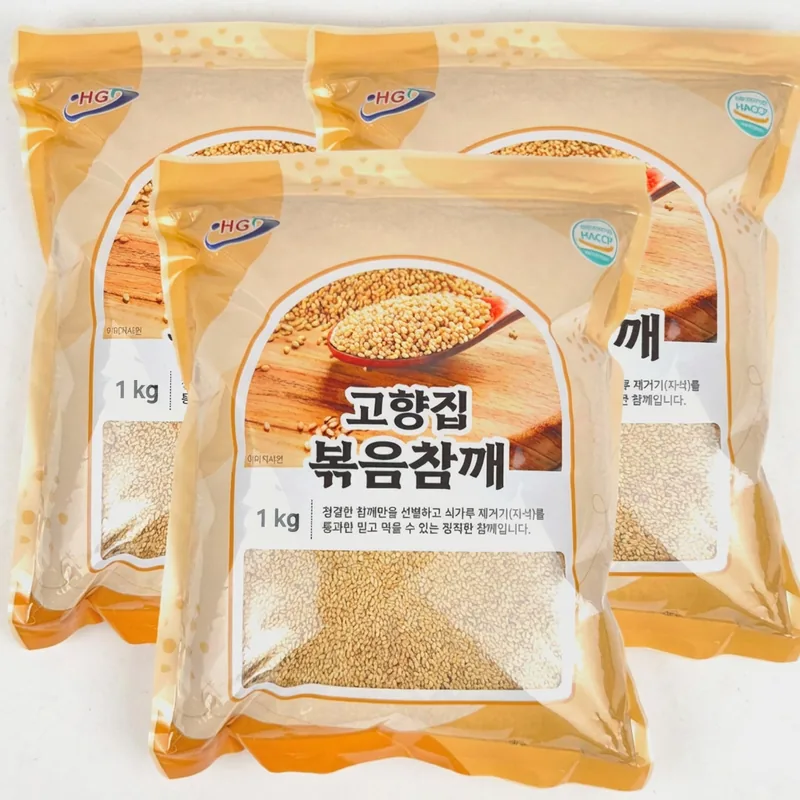 고소한 볶음참깨, 1kg, 3개