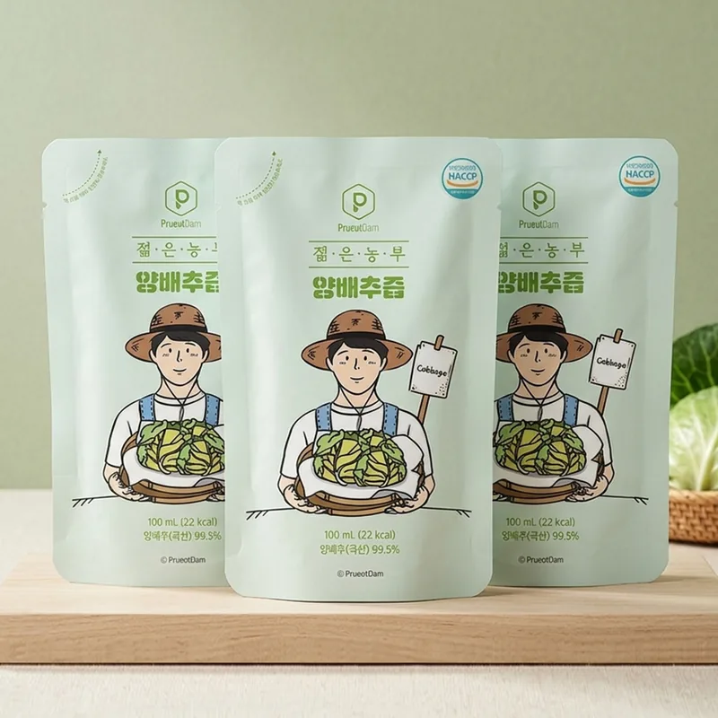푸릇담 젊은농부 양배추즙, 100ml, 60팩