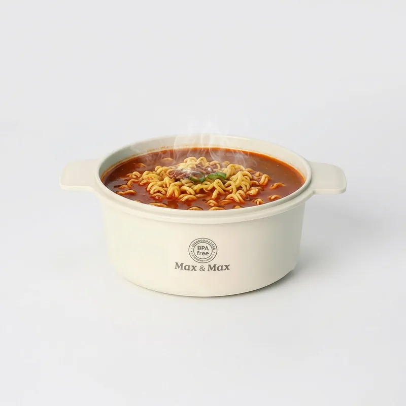 맥스 앤 맥스 전자레인지 라면 용기, 아이보리 1L 2개 + 올리브그린 1L 2개, 4개