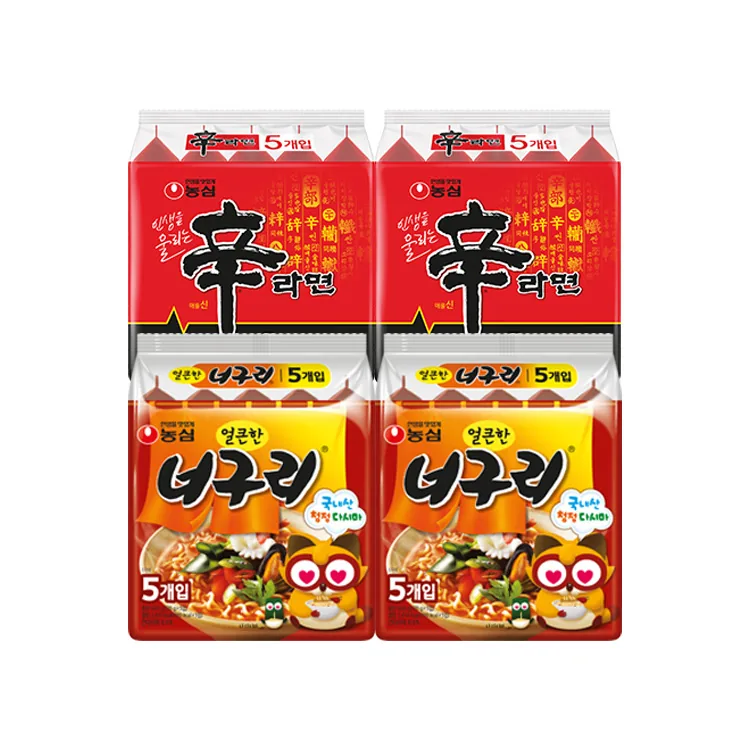 농심 신라면, 120g, 10개 + 너구리, 120g 10개