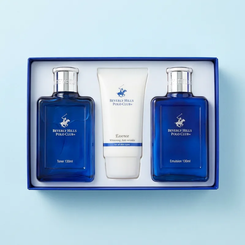 비버리힐스 폴로클럽 블루옴므 남성기초 3종, 토너 130ml 1개 + 에멀젼 130ml 1개 + 에센스 60ml 1개, 3세트