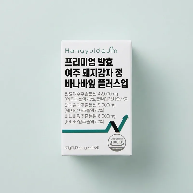 한결다움 프리미엄 발효 여주 돼지감자 정 바나나잎 플러스업, 60정, 1개