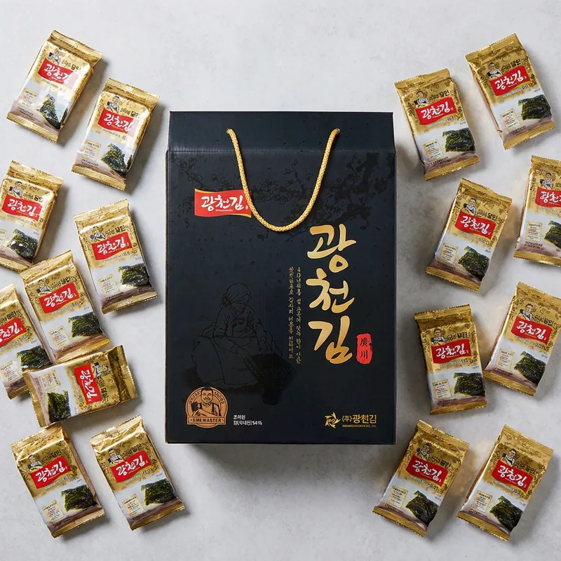 광천김 재래 도시락김 선물세트, 4g, 27봉, 1세트