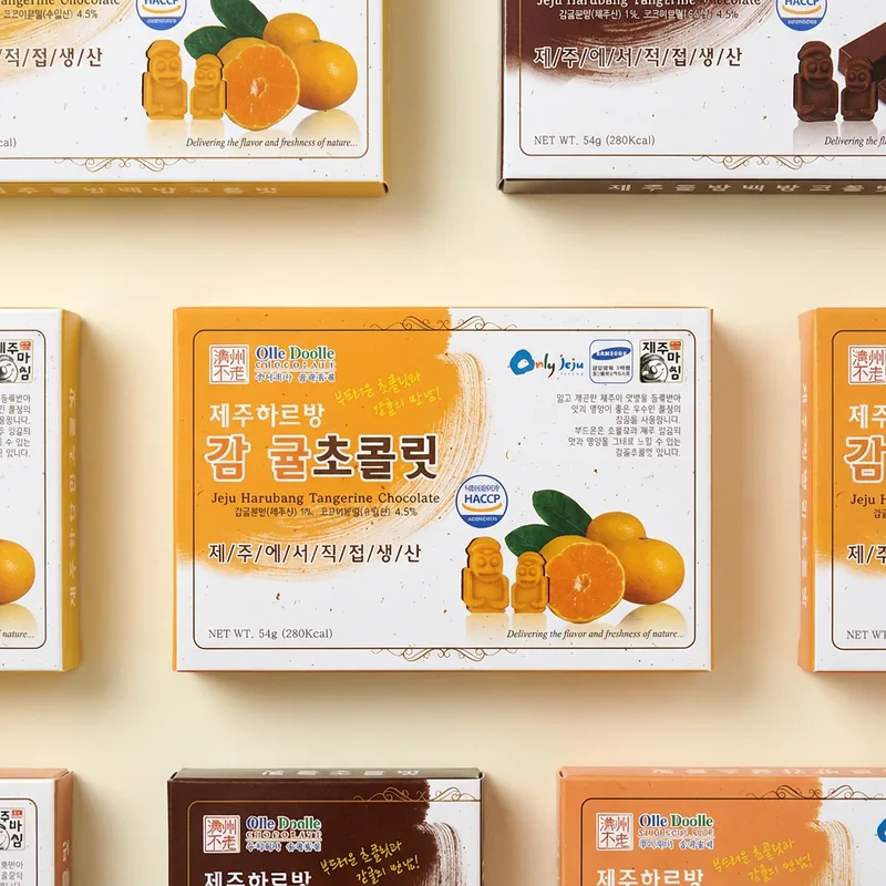 제주하르방 초콜릿 3종세트, 감귤초콜릿 + 백년초초콜릿 + 한라봉초콜릿, 1개