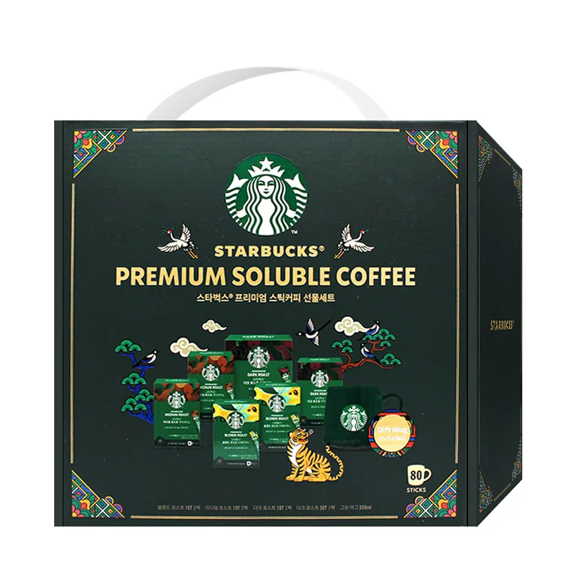 스타벅스 선물세트 1호, 스틱커피 80T + 그린머그 350ml, 1개