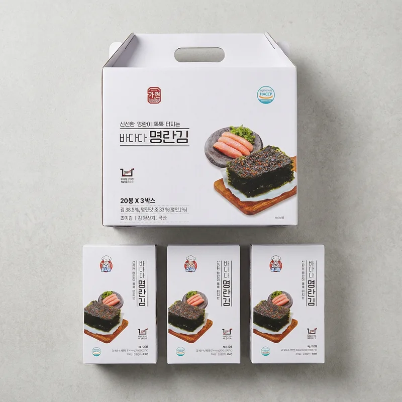 바다다 명란김, 4g, 60봉, 1세트