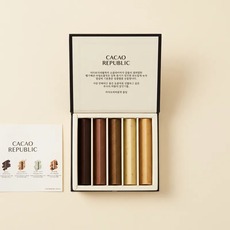 카카오리퍼블릭 벨기에초콜릿 스틱 수제초콜릿 선물세트, 70g, 5개, 1개