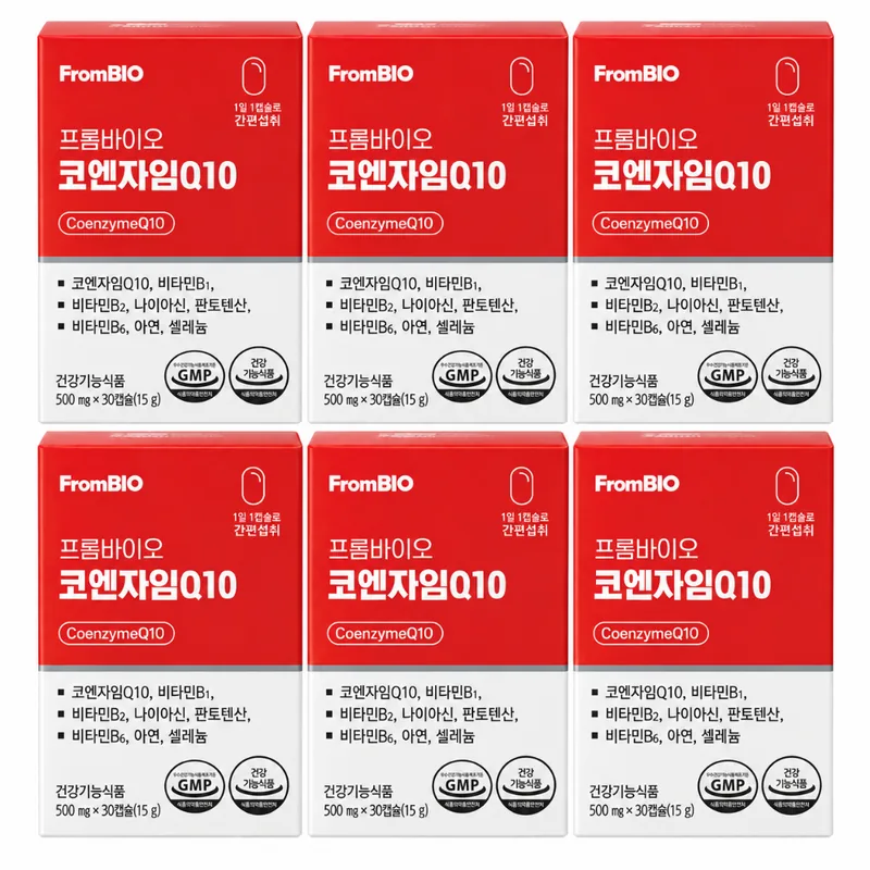 프롬바이오 코엔자임Q10, 500mg, 30캡슐, 6박스