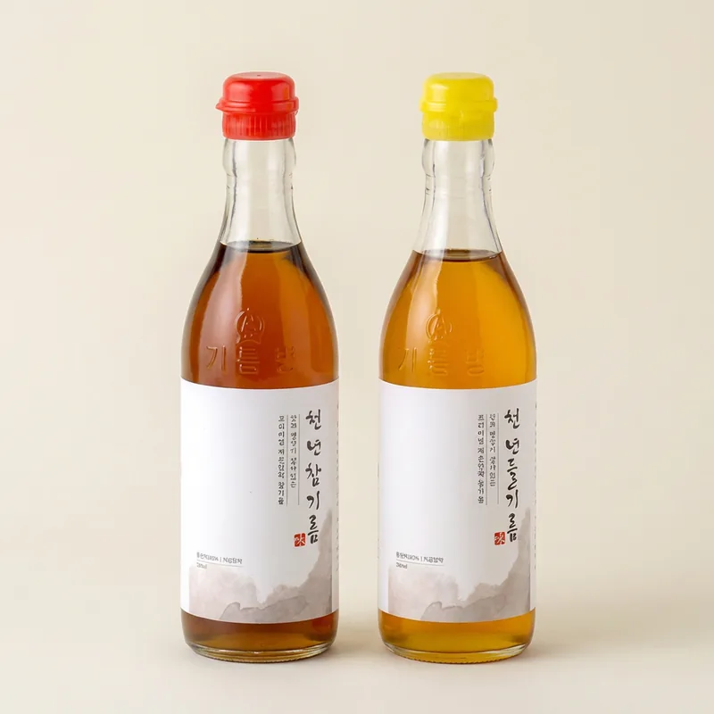 천년참기름+천년들기름 세트, 350ml, 1개
