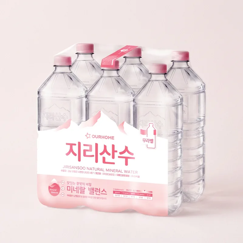 지리산수 생수, 라벨랜덤, 2L, 18개