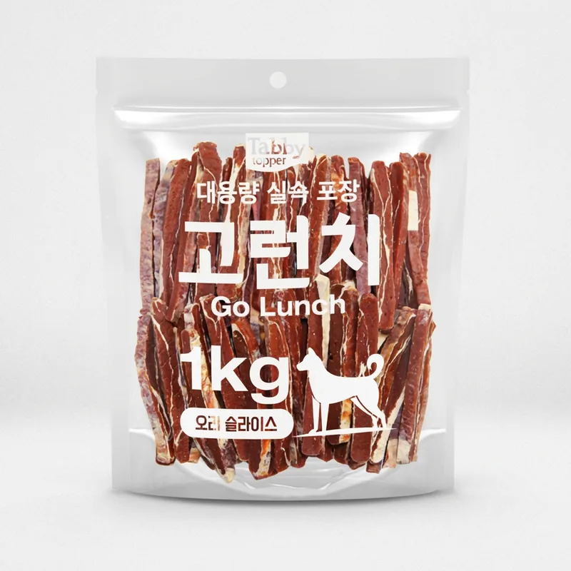 테비 고런치 강아지간식, 고런치 오리슬라이스, 1kg, 1개