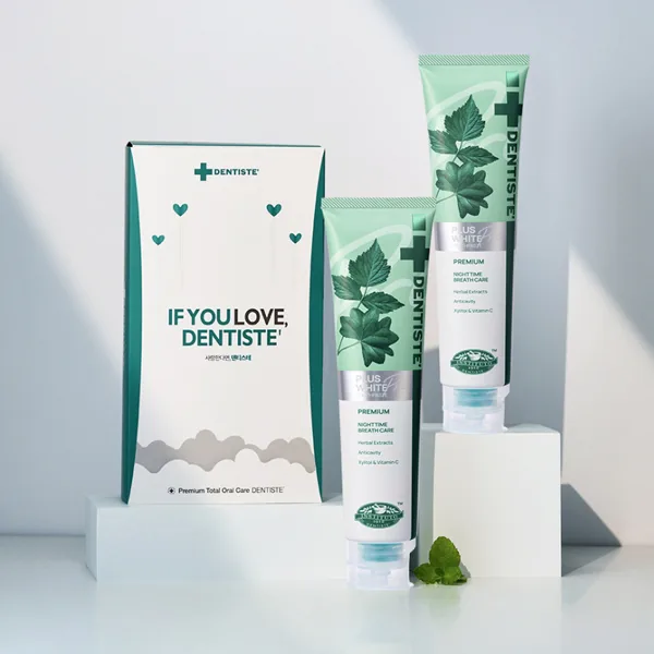 덴티스테 플러스화이트 프로 불소 치약, 100g, 2피스, 쇼핑백포함, 1개