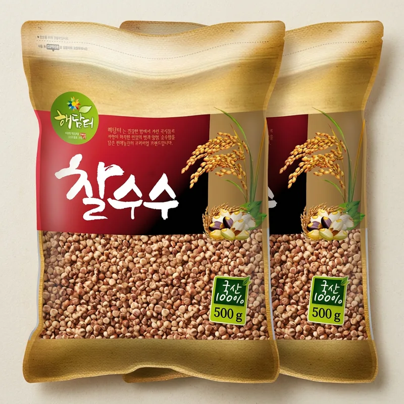 현대농산 찰수수, 국내산, 500g, 2개
