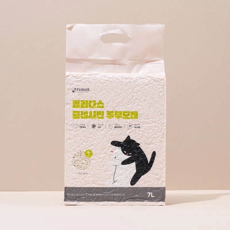 플리다스 고양이 두부모래, 녹차, 7L, 6개, 1개