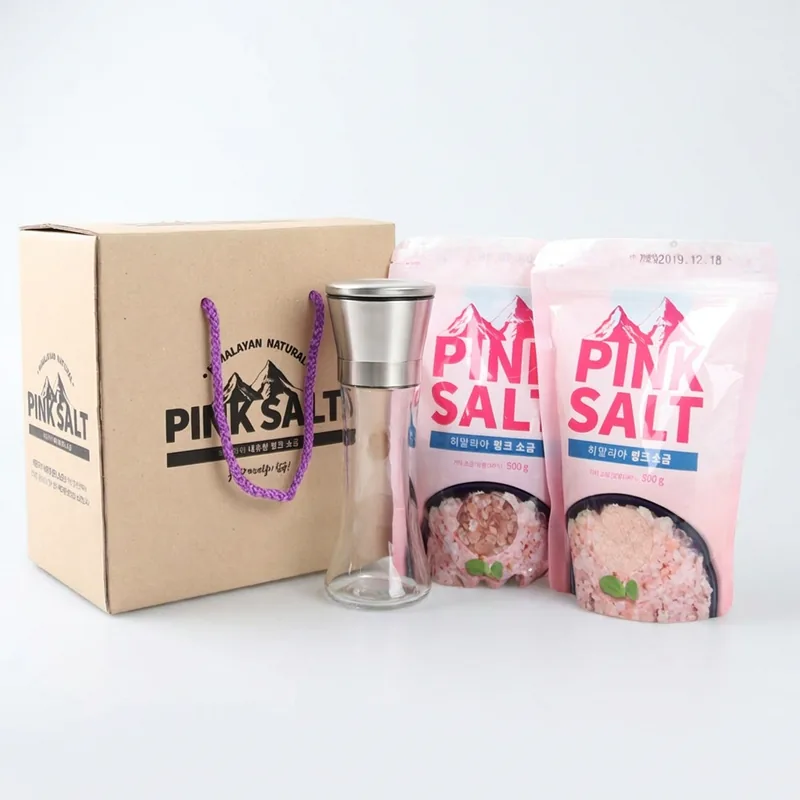히말라야 핑크솔트, 스테인레스 그라인더, 3개 세트